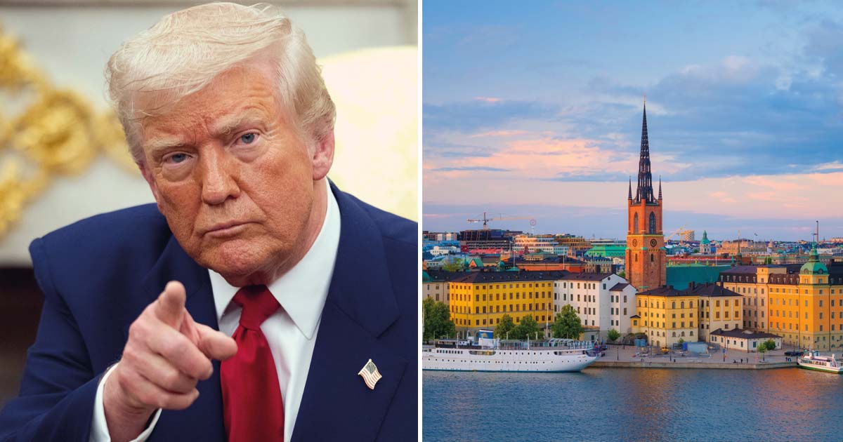 Donald Trump och Sverige. Foto: Shutterstock
