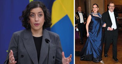 Simona Mohamsson på Nobel 2025, med Alain Aspect, Nobelpristagare i fysik 2022. Foto: Pär Bäckström/TT & Jonas Ekströmer/TT