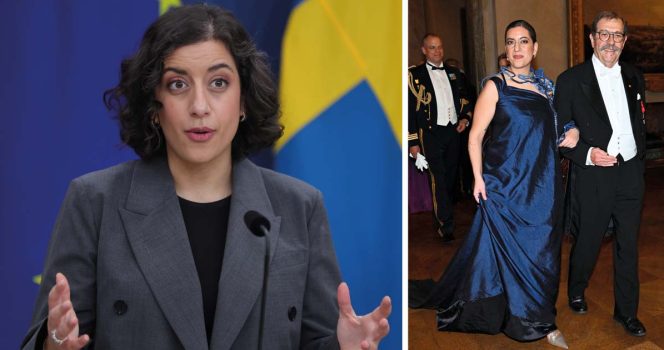 Simona Mohamsson på Nobel 2025, med Alain Aspect, Nobelpristagare i fysik 2022. Foto: Pär Bäckström/TT & Jonas Ekströmer/TT