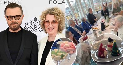 Björn Ulvaeus och hustrun Christina Sas. Foto: Jessica Gow/TT & Instagram/Äldrekontakt