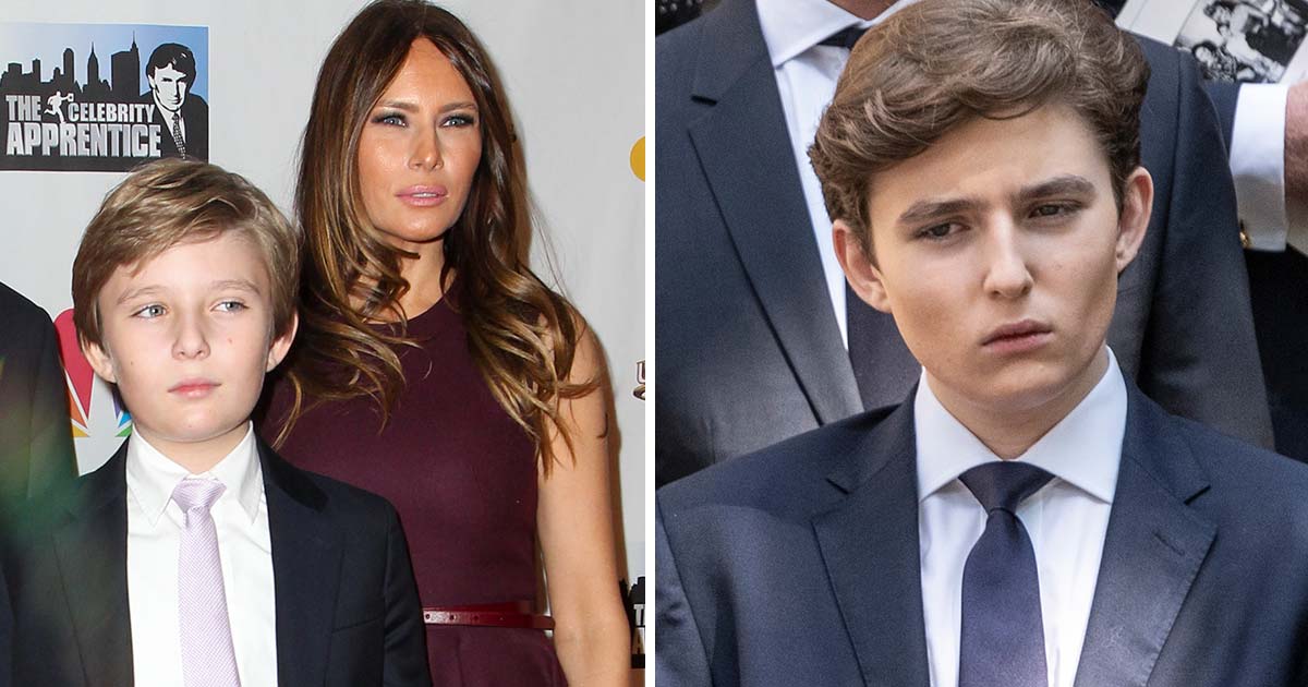 Barron Trump och Melania Trump.