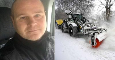 Robert Larsson, snöröjare.