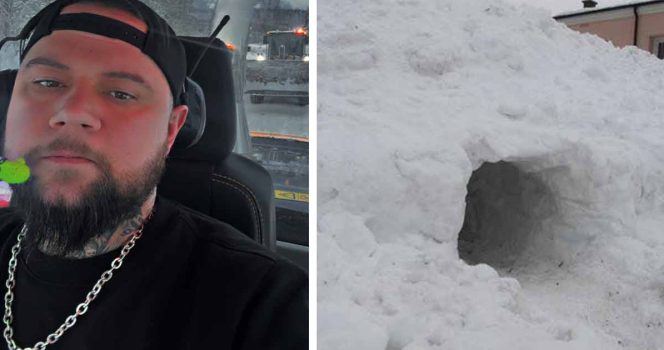 Snöröjaren Joakim Eriksson.