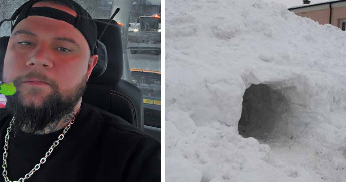 Snöröjaren Joakim Eriksson.