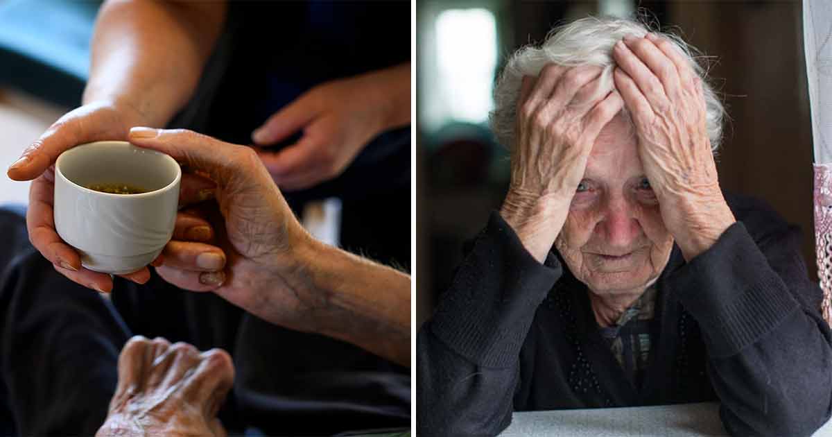 Hemtjänst, äldre dam.