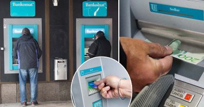 Kontantuttag i bankomat. Foto: Fredrik Sandberg/TT & Isabell Höjman/TT & Martina Holmberg / TT
