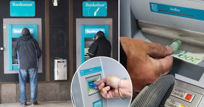Kontantuttag i bankomat. Foto: Fredrik Sandberg/TT & Isabell Höjman/TT & Martina Holmberg / TT