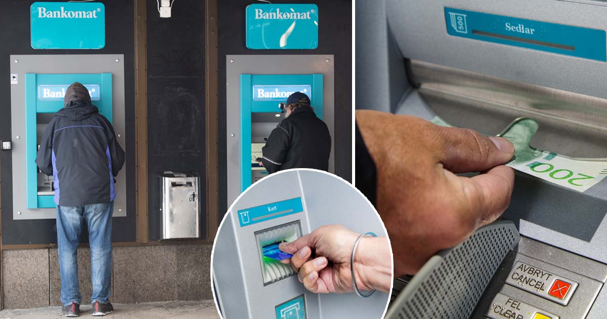 Kontantuttag i bankomat. Foto: Fredrik Sandberg/TT & Isabell Höjman/TT & Martina Holmberg / TT