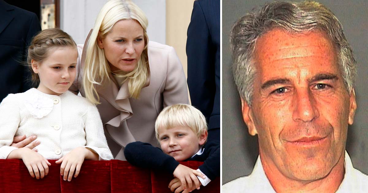 Mette-Marit och Epstein. Foto: TT