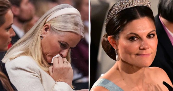 Mette Marit och Victoria. Foto: Ole Berg-Rusten/NTB/TT & Jonas Ekströmer/TT