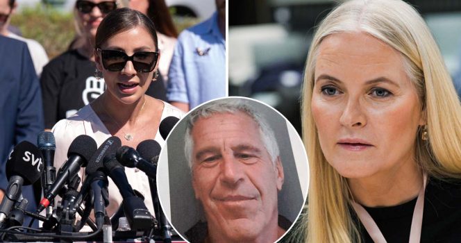 Marina Lacerda och Mette-Marit. Foto: TT/AP