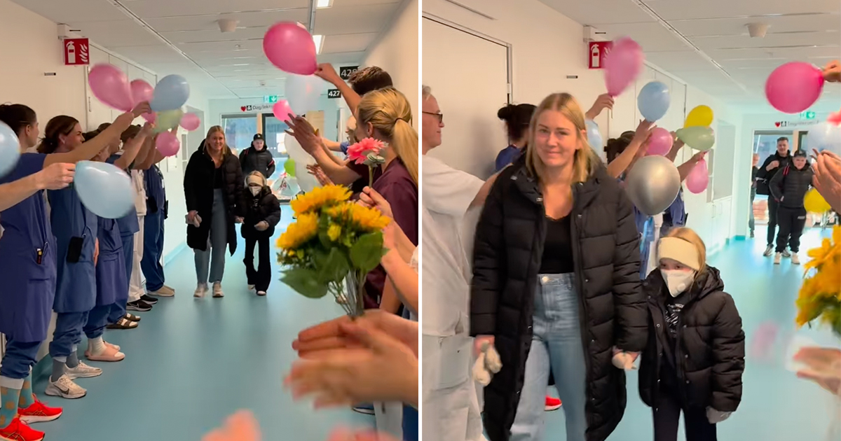 9-åriga Ellen skrivs ut från sjukhuset.