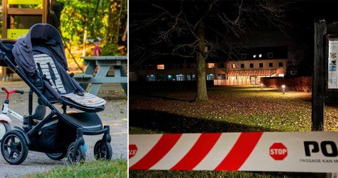 Spädbarn blev kidnappad i Danmark.