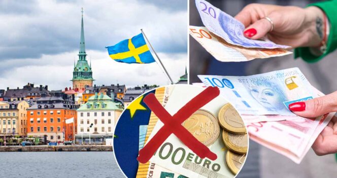 Euro-stödet i Sverige sjunker. Foto: TT & Shutterstock