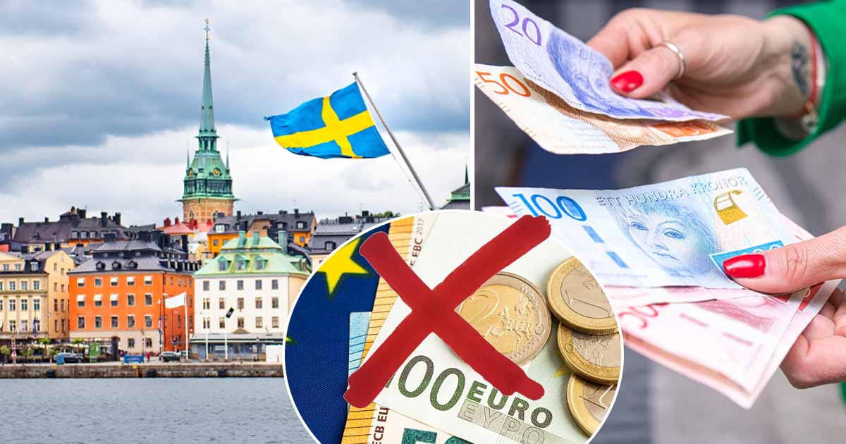Euro-stödet i Sverige sjunker. Foto: TT & Shutterstock