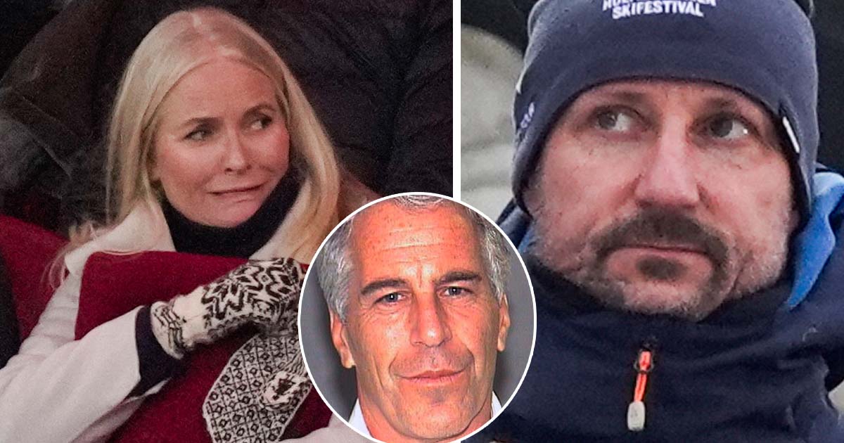 Mette-Marit, Jeffrey Epstein, Haakon. Foto: TT