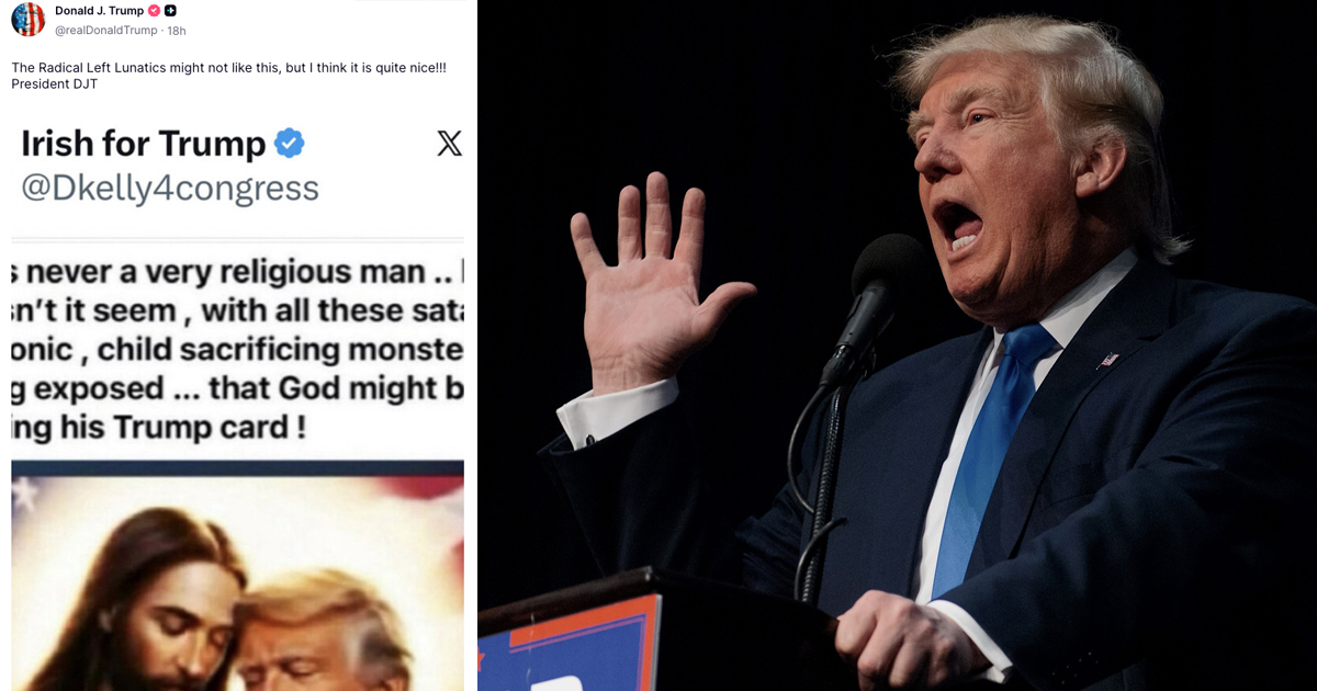 Donald Trump har delat ny Jesus-bild