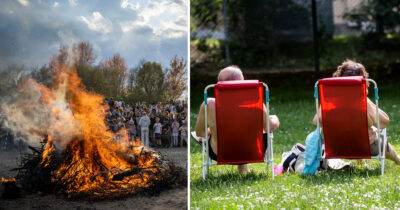 Väder på Valborg 2026. Foto: Johan Nilsson/TT & Christine Olsson/TT