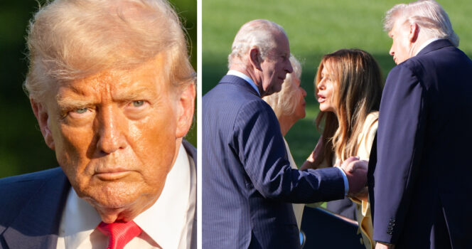 Donald Trump bröt mot regel under kungliga besöket