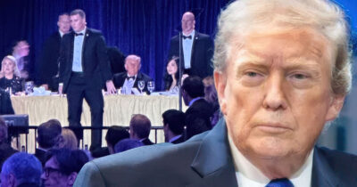 Donald Trump under galamiddagen i Washington. Foto: Alex Brandon /AP/TT & Shutterstock