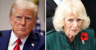 Drottning Camilla och Donald Trump