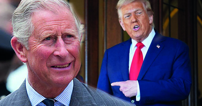 Kung Charles och Donald Trump