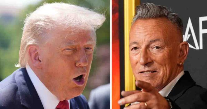 Donald Trump och Bruce Springsteen. Foto: AP/TT