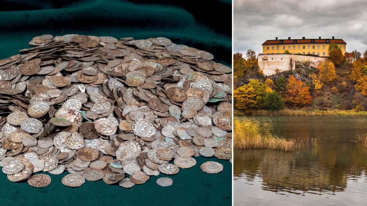 Silverskatt upphittad. Foto: TT & Wikimedia commons