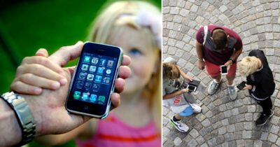 Mobilen föräldrar familj. Foto: TT