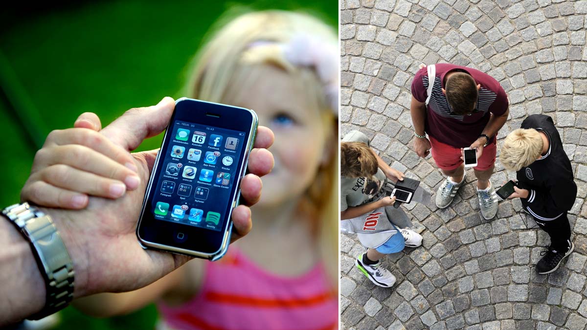 Mobilen föräldrar familj. Foto: TT
