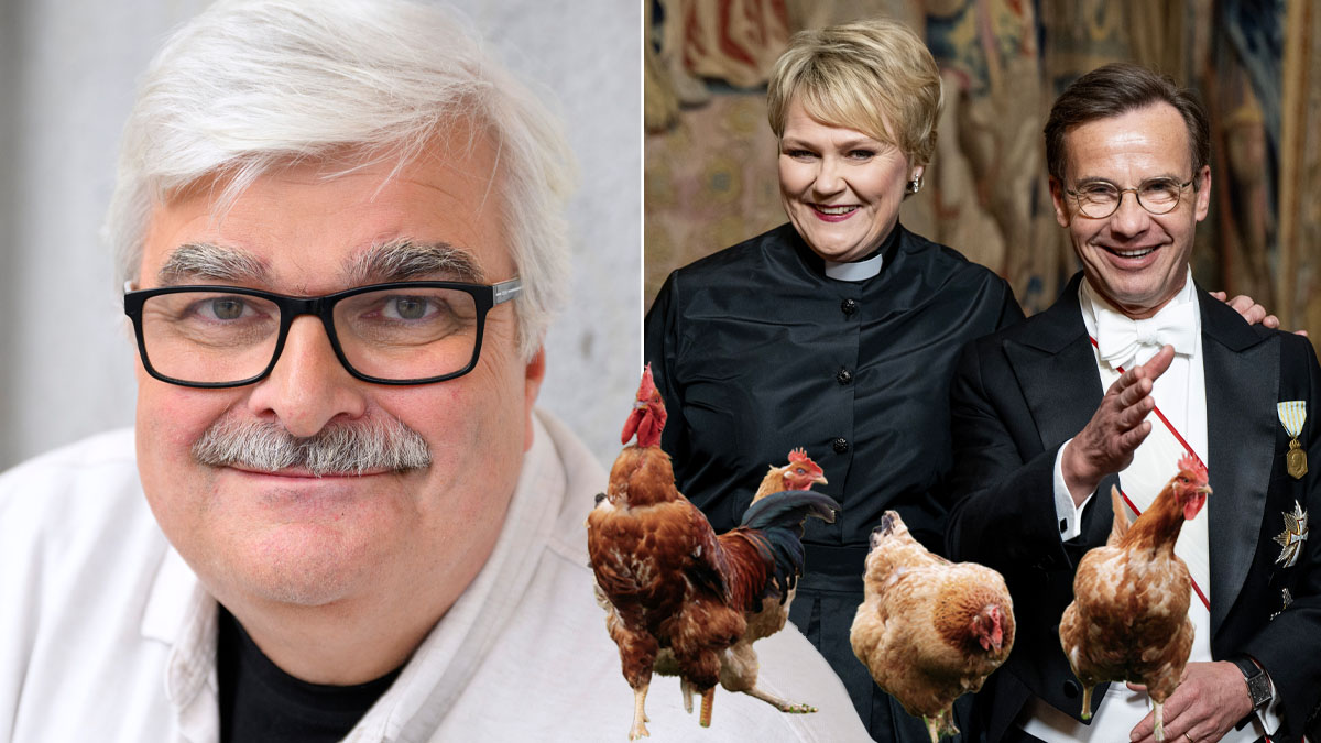 Håkan Juholt om hönshuset på Harpsund. Birgitta Ed och Ulf Kristersson till höger. Foto: Jessica Gow/TT & Christine Olsson/TT & Shutterstock (montage)