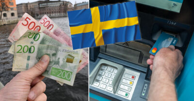 Kontanter i automat. Foto: TT