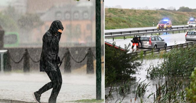 SMHI varnar för skyfallsliknande regn. Foto: TT