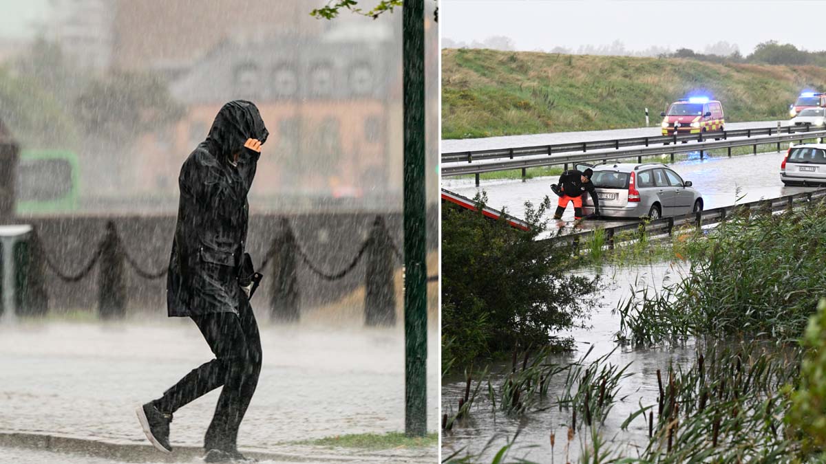 SMHI varnar för skyfallsliknande regn. Foto: TT