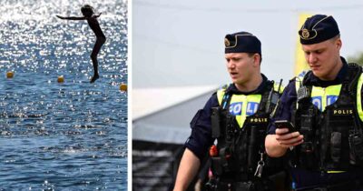 Badplats, polisen.