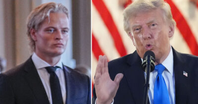 Marius Borg Hoiby och Donald Trump. Foto: Lise Åserud/NTB/TT & AP Photo/Alex Brandon/TT