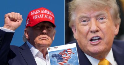 Donald Trump, president i USA. Foto: Julia Demaree Nikhinson /AP/TT & Jacquelyn Martin /AP/TT & Truth Social