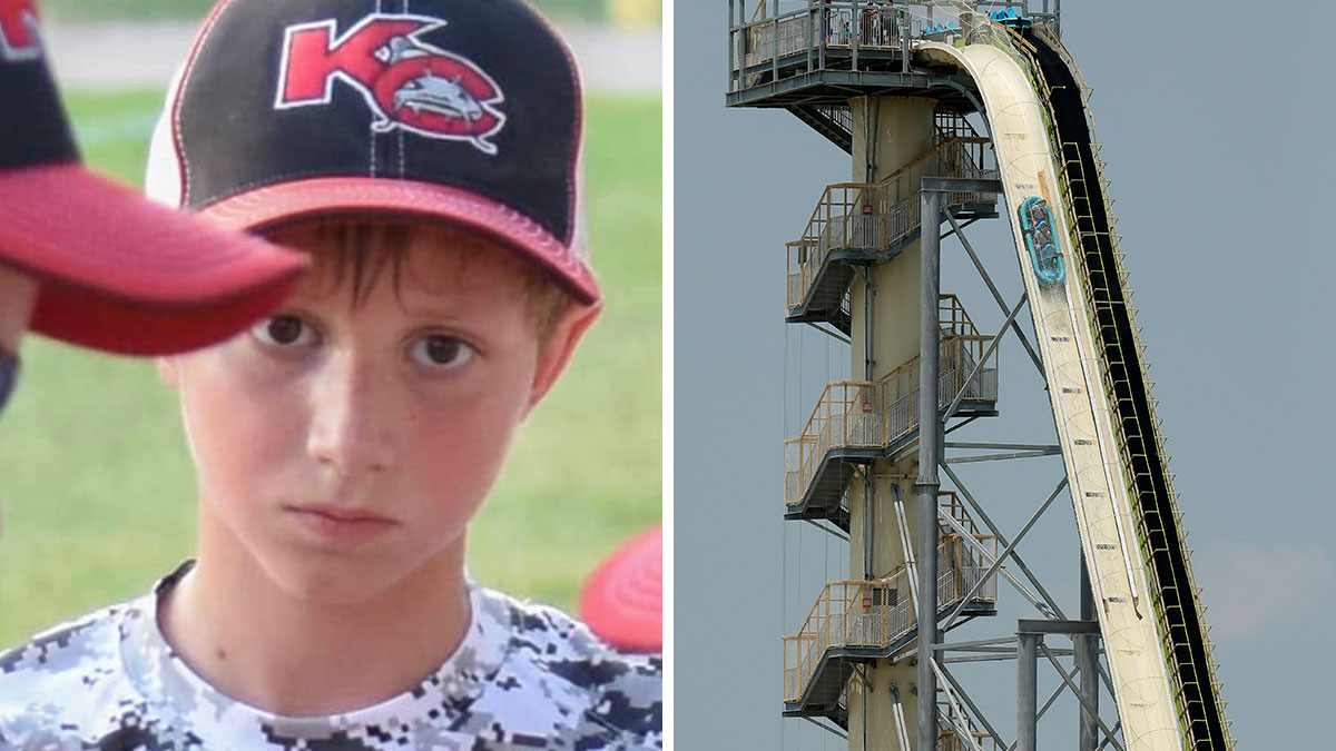 Caleb Schwab, vattenrutschkanan.