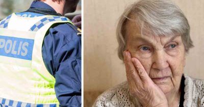 Polisen, äldre kvinna.