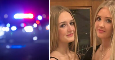 Polisbil, systrarna Jordyn och Jada