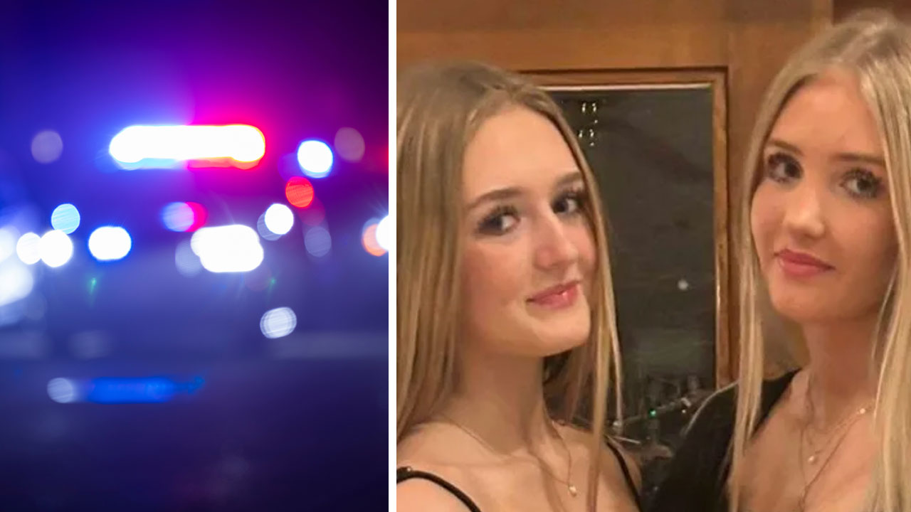 Polisbil, systrarna Jordyn och Jada