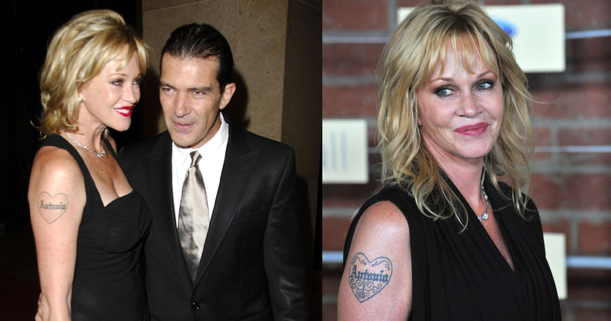 Melanie Griffith w końcu zatuszowała swój niesławny tatuaż dla Antonio Banderasa – czymś, czego nikt się nie spodziewał