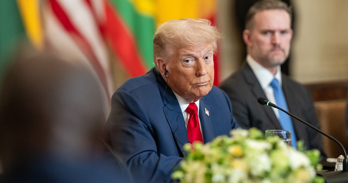 Donald Trump na spotkaniu