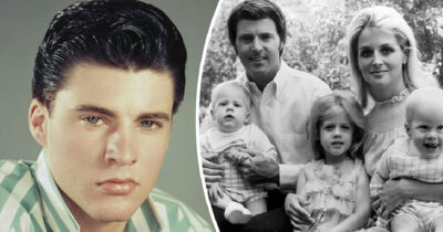 Ricky Nelson (po lewej) i Ricky Nelson z rodziną (po prawej)