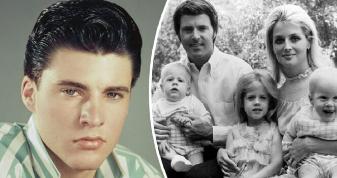 Ricky Nelson (po lewej) i Ricky Nelson z rodziną (po prawej)