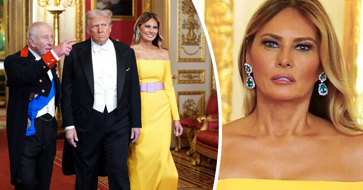 król Karol, Donald Trump, Melania Trump.