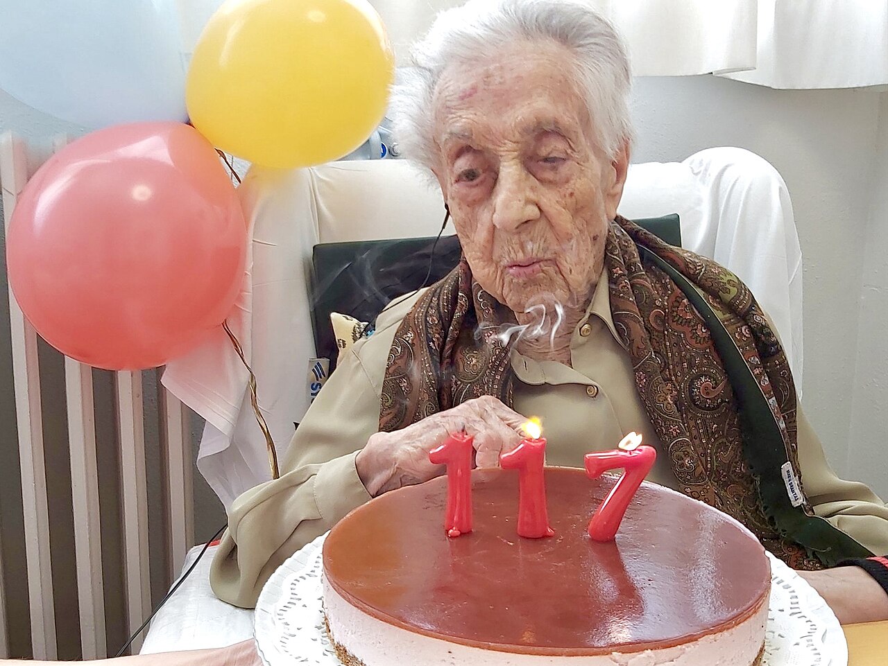 Maria Branyas Morera w dniu swoim 117 urodzin