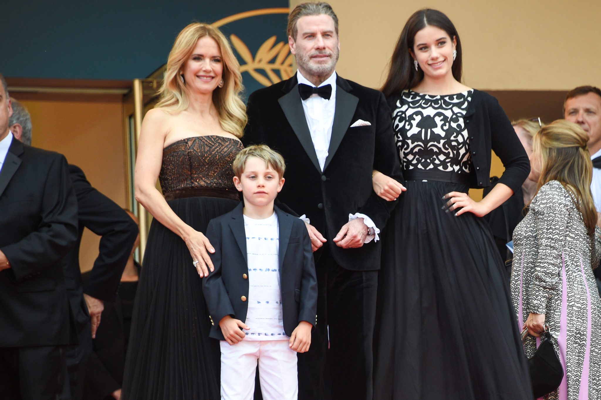 John Travolta i Kelly Preston z dziećmi