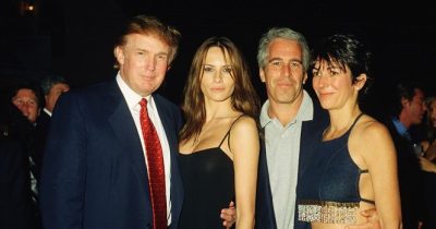 Donald Trump, Melania Trump, Jeffrey Epstein i Ghislaine Maxwell.