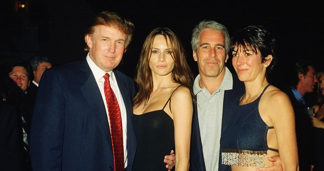 Donald Trump, Melania Trump, Jeffrey Epstein i Ghislaine Maxwell.
